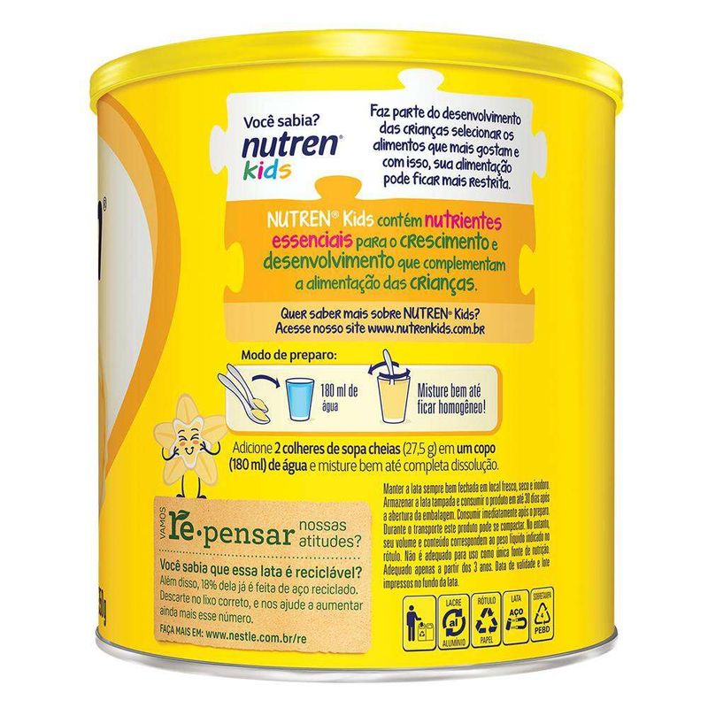 Complemento-Alimentar-Nutren-Kids-Baunilha-Lata-350g