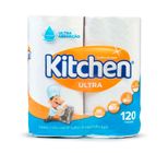 Papel Toalha Kitchen 19cm x 20,5cm com 2 Rolos com 60 Folhas Cada