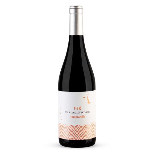 Vinho Tinto Espanhol 34 Tempranillo Garrafa 750ml