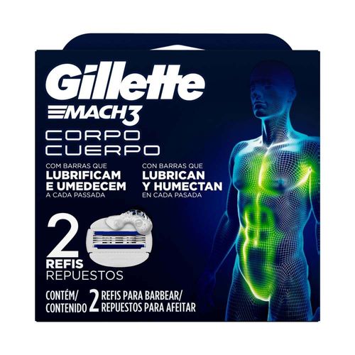 Carga Gillette Mach 3 Corpo com 2 Unidades