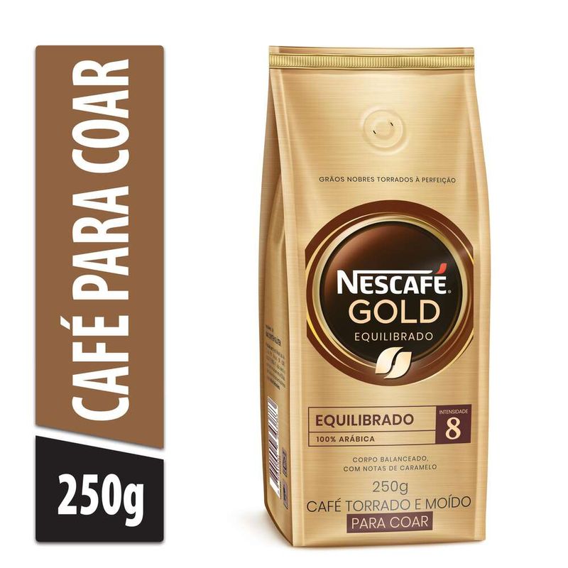 Cafe-Torrado-e-Moido-Nescafe-Gold-Equilibrado-Pacote-Com-Valvula--250-g