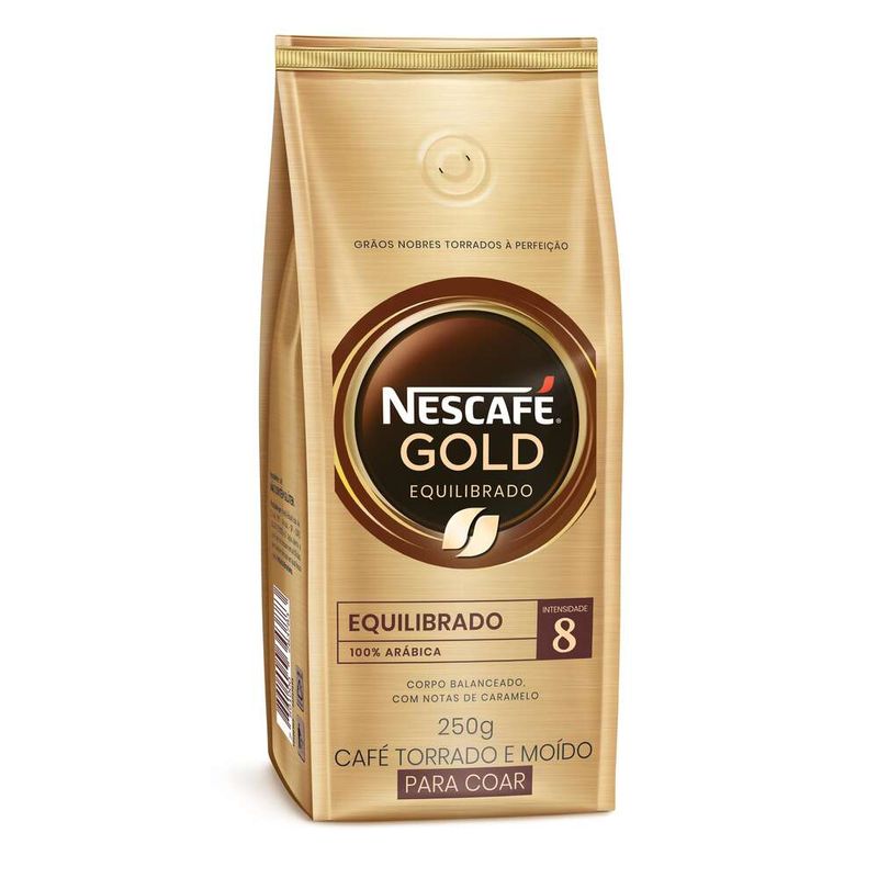 Cafe-Torrado-e-Moido-Nescafe-Gold-Equilibrado-Pacote-Com-Valvula--250-g