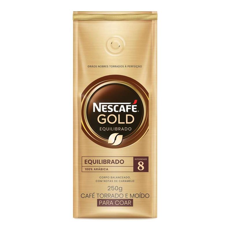 Cafe-Torrado-e-Moido-Nescafe-Gold-Equilibrado-Pacote-Com-Valvula--250-g