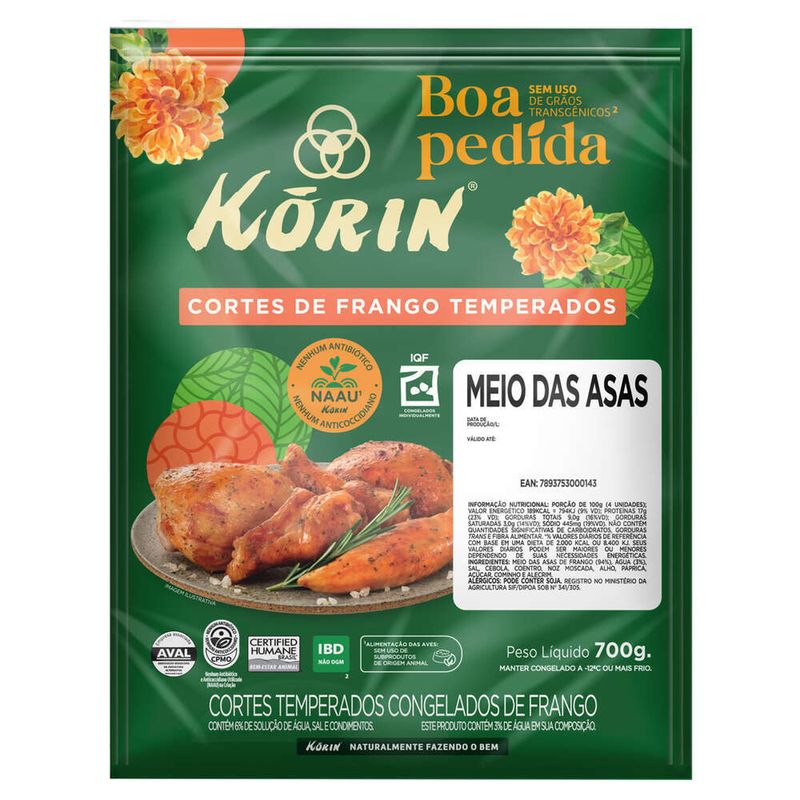 Meio-da-Asa-de-Frango-Congelada-Temperada-Korin-Boa-Pedida-700g