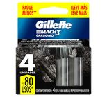 Carga Gillette Mach3 Carbono com 4 Unidades Leve Mais e Pague Menos