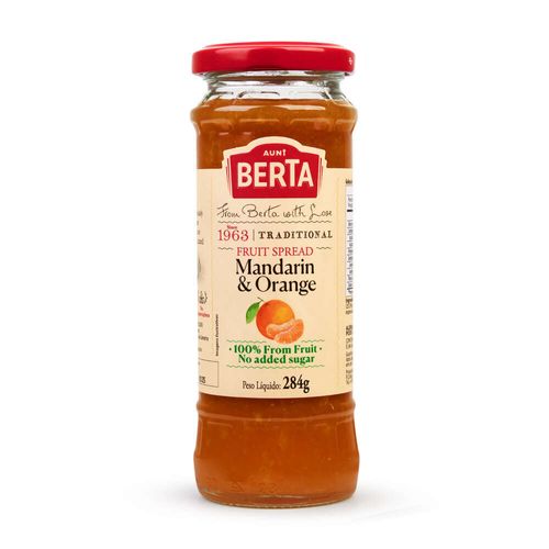 Geleia Israelense Berta 100% Fruta Tangerina e Laranja 284g