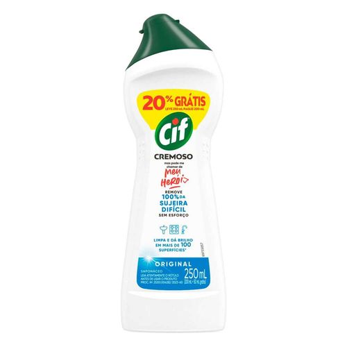Saponáceo Cremoso Cif Leve 250ml Pague 200ml
