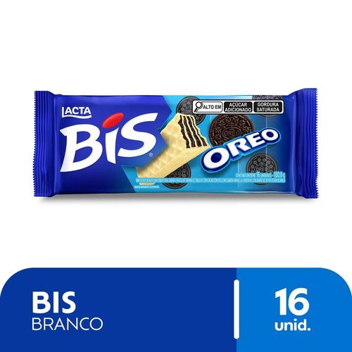 Bombom Bis Oreo Caixa Com 16 Unidades 100,8g
