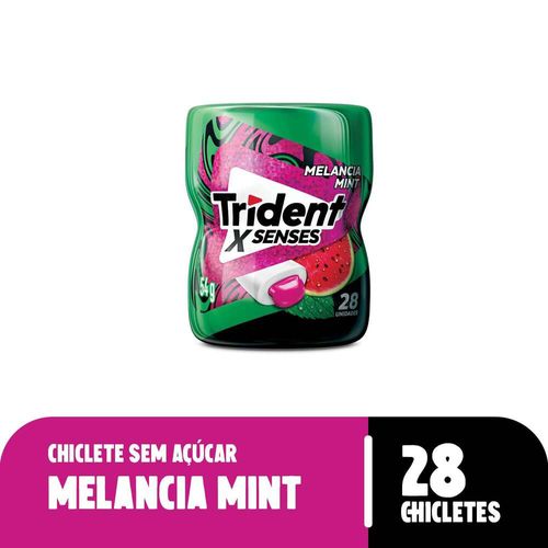 Chiclete Trident X Senses Melancia Mint Sem Açúcar Pote 54g