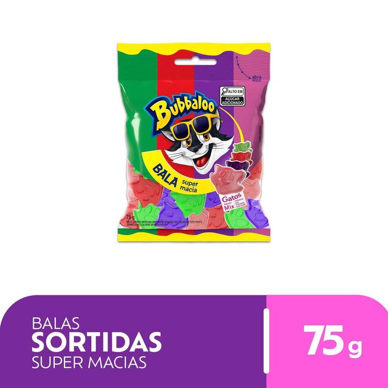 Bala-Sortida-Gatos-Bubbaloo-Pacote-75g