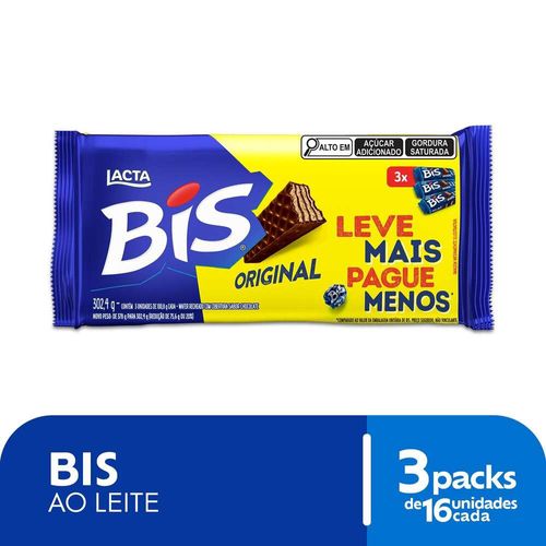 Chocolate Bis Lacta Leve Mais  Pague Menos 302g