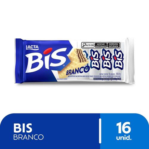 Chocolate Branco Lacta Bis Pacote 100,8g