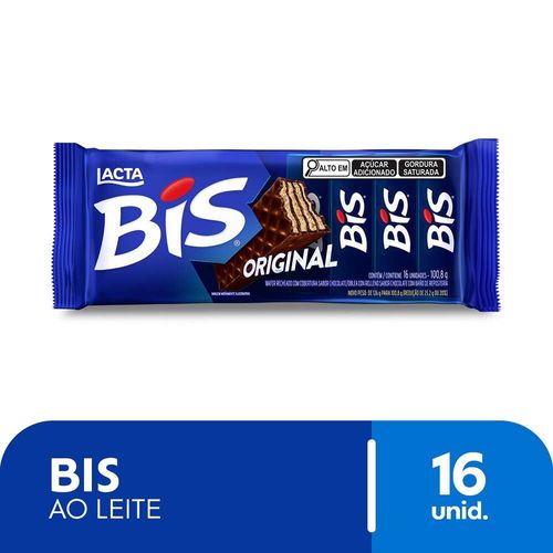 Bis Original Ao Leite (Wafer Recheado e com Cobertura Sabor Chocolate Ao Leite) 100,8g