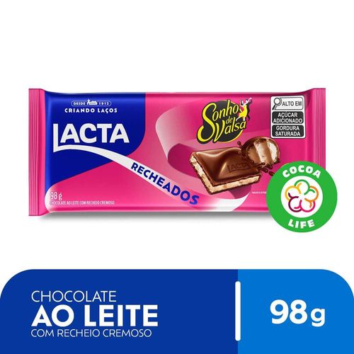 Chocolate Sonho de Valsa Lacta Recheados 98g