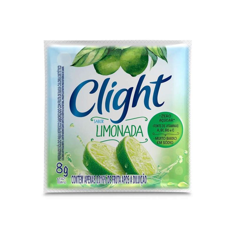 Refresco-Em-Po-Zero-Acucar-Clight-Limonada-Sache-8g