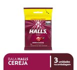 Bala Halls Cereja Com 3 Unidades 84g