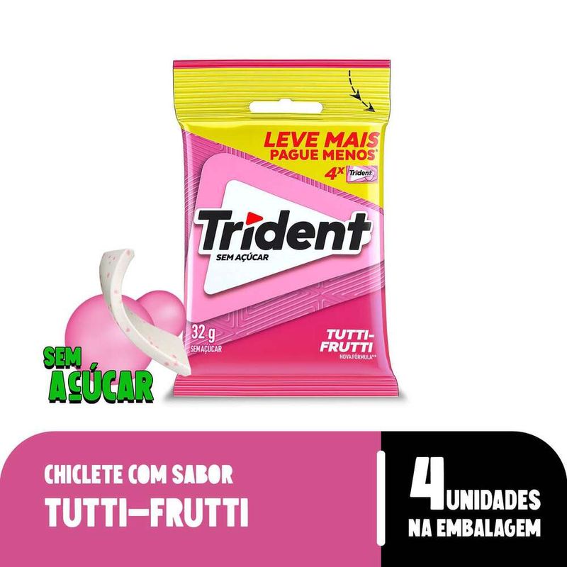 Goma-de-mascar-Trident-tutti-frutti-32g-pacote-com-4-unidades