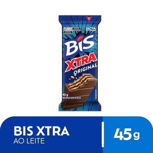 Bis Xtra Original Ao Leite (Wafer Recheado e com Cobertura de Chocolate Ao Leite) 45g