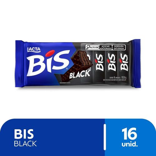 Bombom Bis Black com 16 Unidades 100,8g
