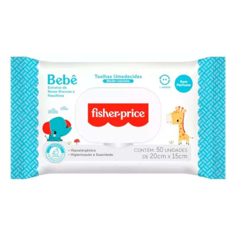 Toalha-Umedecida-sem-Perfume-Fisher-Price-com-50-Folhas