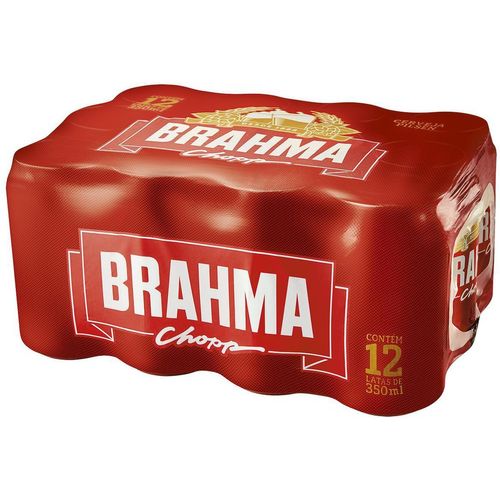 Cerveja Brahma Pilsen Pack com 12 Unidades Lata 350 mL cada