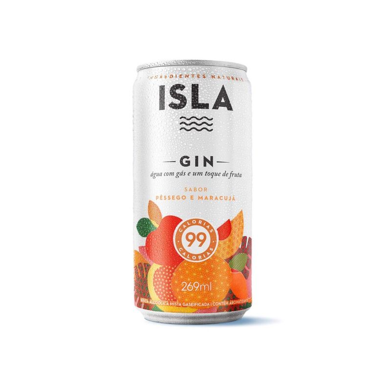 7891991300766 - Drink Pronto Isla Hard Seltzer, Pêssego e Maracujá, 269ml, Lata - 1.jpg