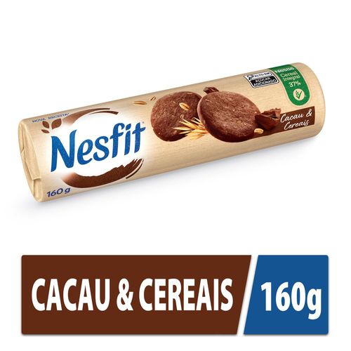 Biscoito Integral Nesfit Cacau E Cereais 160g