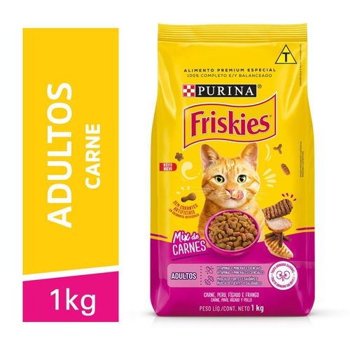 Ração Para Gatos Friskies Mix De Carnes Adulto Saco 1kg