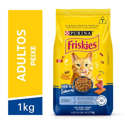 Ração para Gatos Adultos FRISKIES Peixes Mar de Sabores 1kg