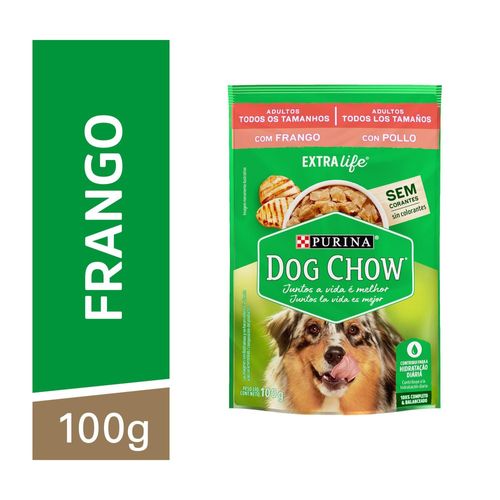 Ração Para Cães Dog Chow Adulto Frango Ao Molho Sachê 100g