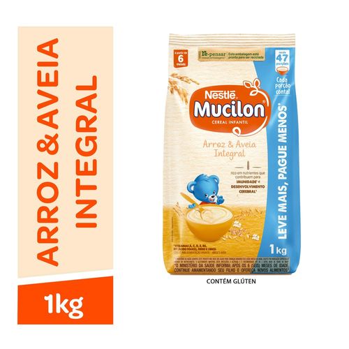 Cereal Infantil Arroz & Aveia Mucilon Pacote 1kg