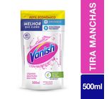 Tira Manchas Líquido Vanish Crystal 500ml Refil Econômico para roupas brancas