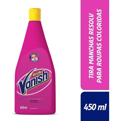 Tira Manchas Pré Lavagem Vanish Resolv 450ml para roupas coloridas