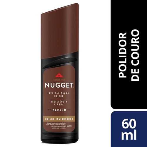 Graxa para Sapato Líquida Marrom Nugget 60ml