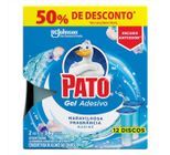 Kit Desodorizador Sanitário Pato Gel Adesivo Marine Refil 6 Discos 2UN