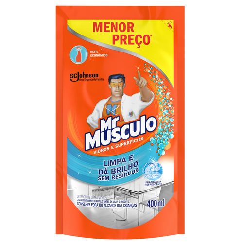 Limpa Vidros Mr Músculo Sachê 400ml