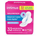 Absorvente Íntimo Com Abas Intimus Tripla Proteção Suave Pacote Com 32 Unidades