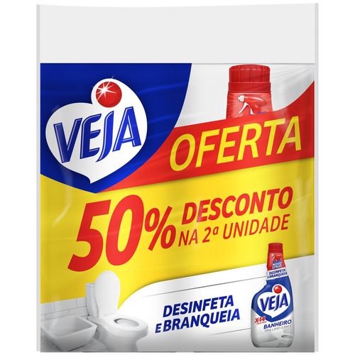 Limpador Tira Limo Veja Banheiro 500ml com 50% de desconto na 2ª