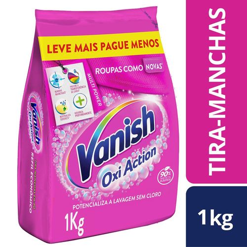 Tira Manchas Vanish em Pó Oxi Action para Roupas Coloridas Refil 1kg