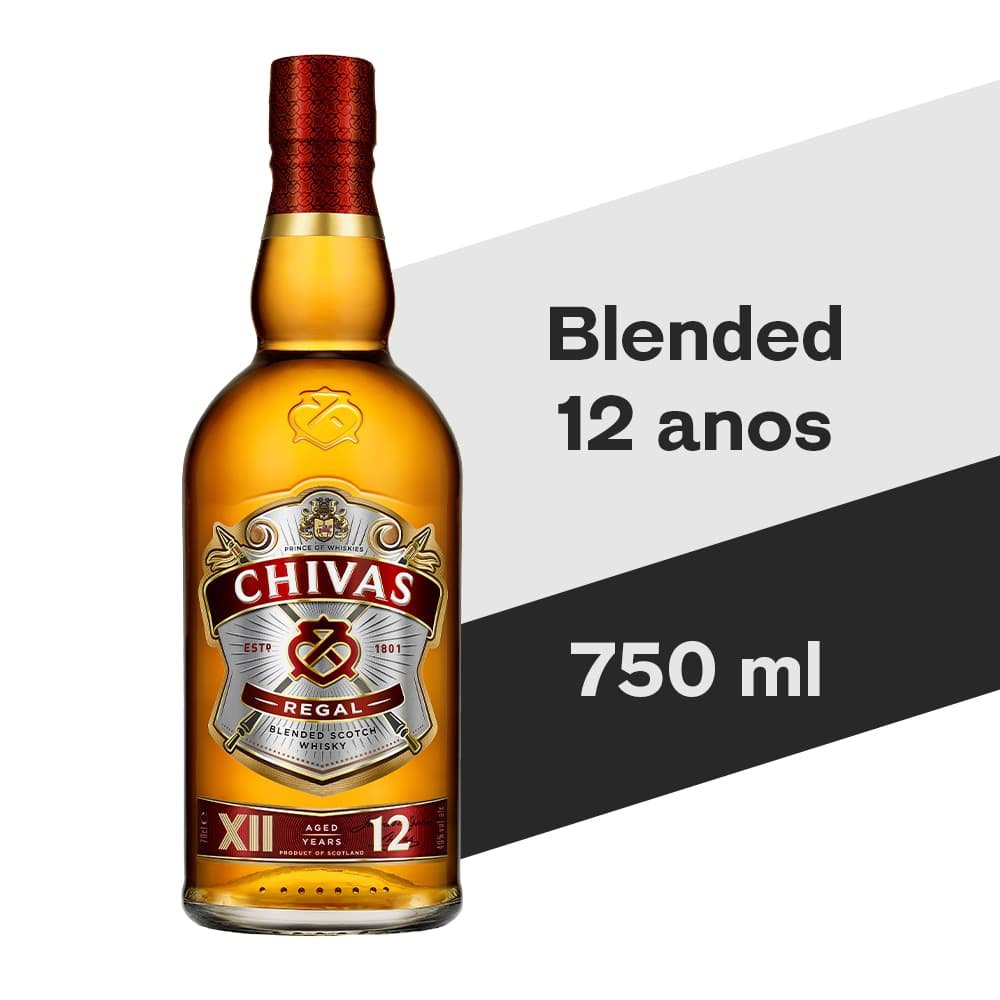 Whisky Escocês Chivas Regal 12 Anos Garrafa 750ml - Zona Sul