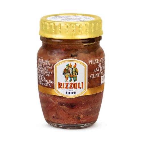 Anchova em Azeite Italiana Rizzoli Vidro 51g
