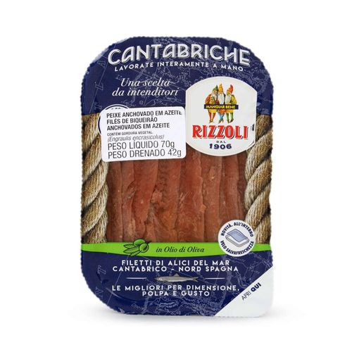 Anchova em Azeite Italiana Rizzoli 42g