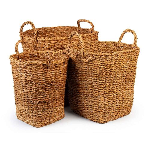 Jogo de 3 Cestas Redondas Fibra Natural L' Hermitage