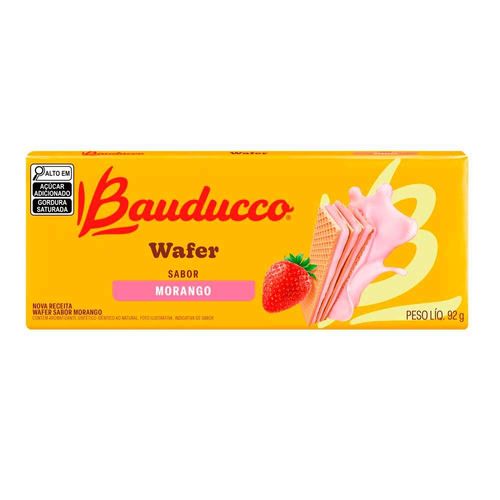 Biscoito Wafer Morango Bauducco 92g