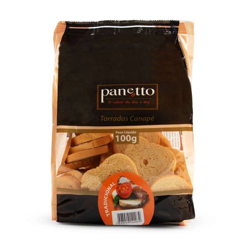 Torrada Para Canapé Panetto Tradicional Pacote 100g