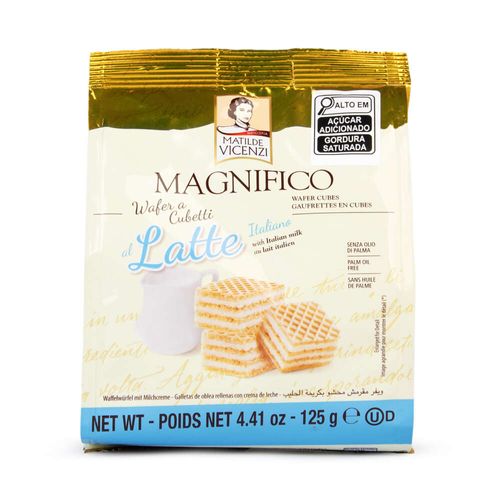 Biscoito Italiano Wafer com Leite Magnífico Vicenzi 125g