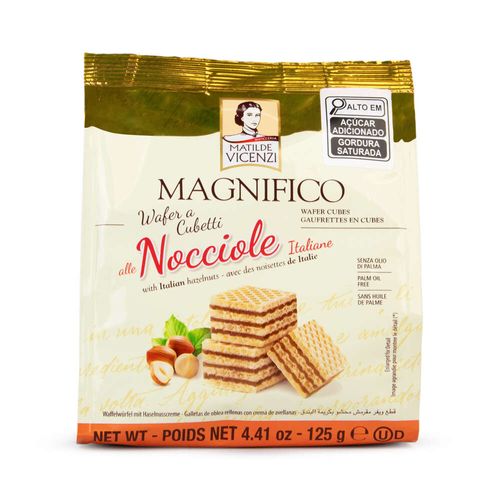 Biscoito Italiano Wafer Nocciole Magnífico Vicenzi 125g