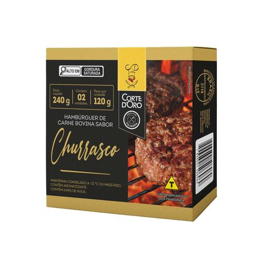 Hambúrguer Bovino Churrasco Corte D'Oro 240g
