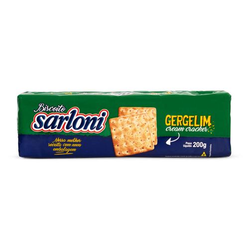Biscoito Sarloni Cream Cracker Gergelim 200g