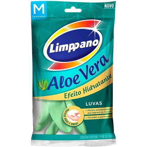Luvas Aloe Vera Limppano M 1 Par